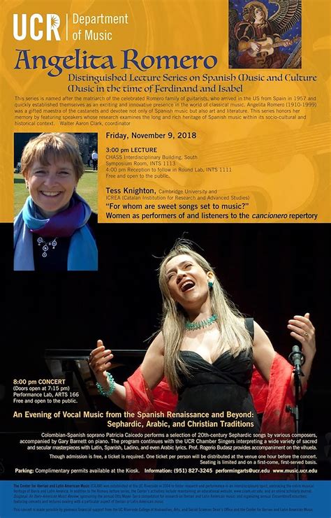 Angelita Romero Distinguished Lecture Series on Spanish Music and