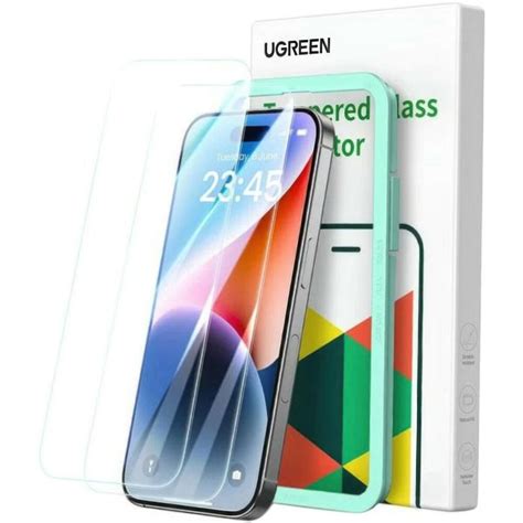 Глянцевое защитное стекло Ugreen для iPhone 15 Pro Max (комплект — 2 шт ...