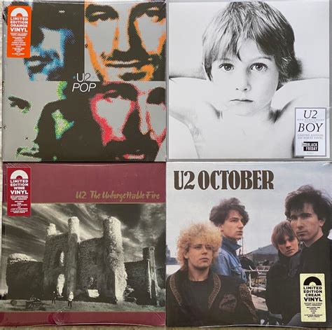 Limited Edition U2 Colored Vinyls Boy October Pop The