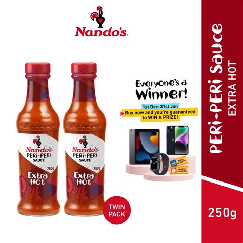 Nando S Extra Hot PERi PERi Sauce 250g Twin Pack Shopee Malaysia