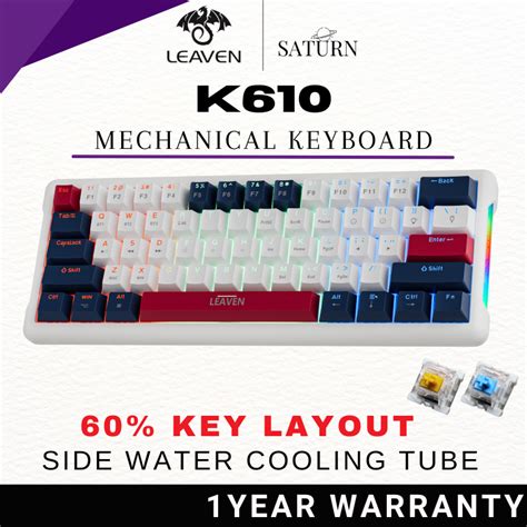 Leaven K Wired Gaming Mechanical Keyboard Keys Hot Swappable Compact Mechanical Keyboard