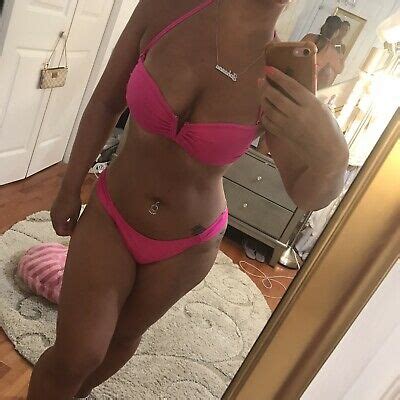 Victorias Secret Pink Piece Bikini Size Medium Hot Pink Ebay