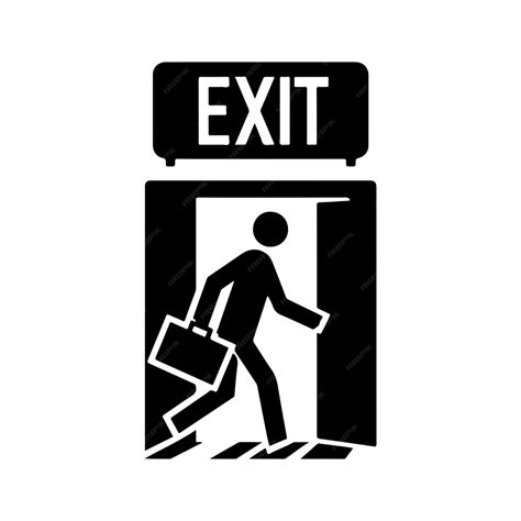 Иллюстрация знака и символа эвакуационного пути вектора аварийного ...