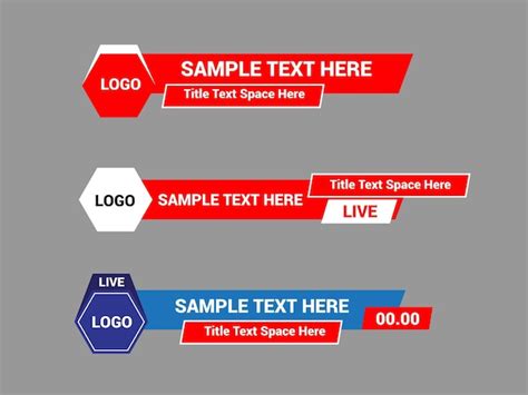 Premium Vector Modern Lower Third Design Template Set Of Tv Banners