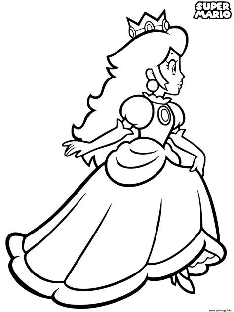 Princess Peach Coloring Pages Free Coloriage Mario Coloriage Mario Images