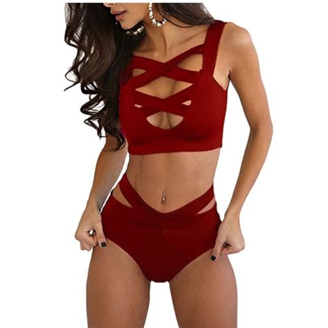 Swim Sexy Crisscross Bandage Bikini Poshmark