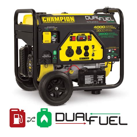 Champion Power Equipment 4000/3500-Watt Dual Fuel Portable Generator ...