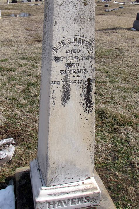Rev Enoch Stephen Havens (1823-1874): homenaje de Find a Grave