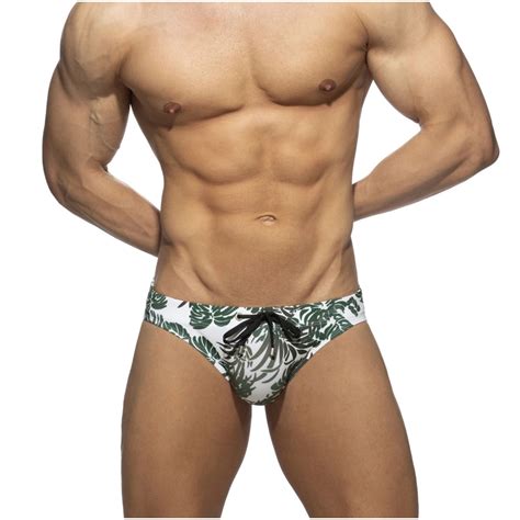 Clearance Zvna H Mens Swim Briefs Men S Sexy Briefs Low Rise Bikini Beach Printing Briefs