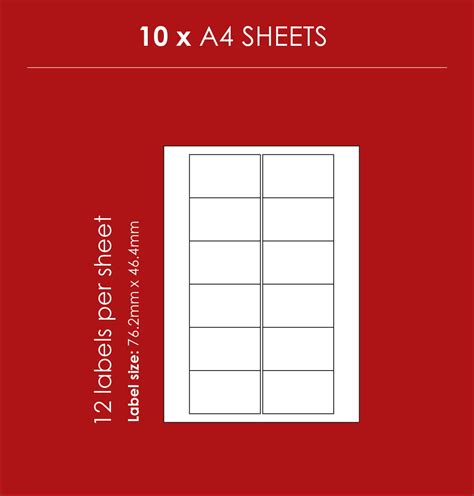 Freezer 12up Inkjet Laser Labels Redfern Labels