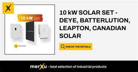 Czech Solar Kw Solar Set Deye Batterlution Leapton Low Voltage