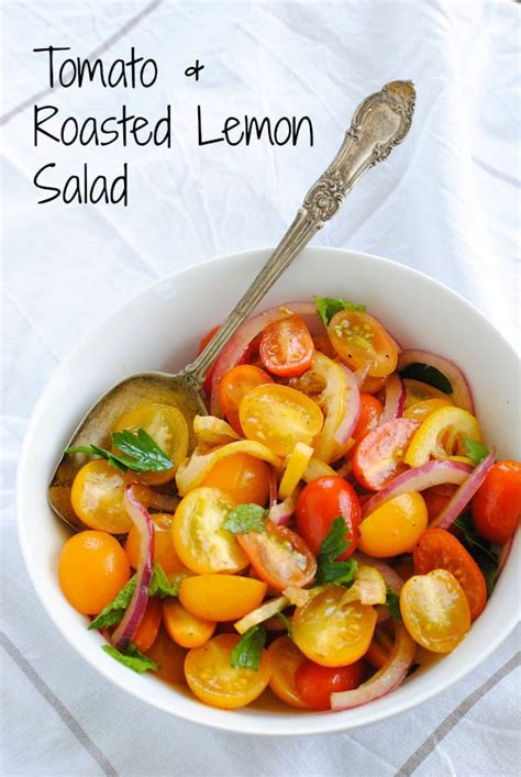 Tomato And Roasted Lemon Salad Foxes Love Lemons