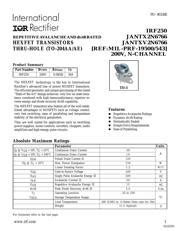 IRF250 Datasheet PDF | Semelab - AiPCBA