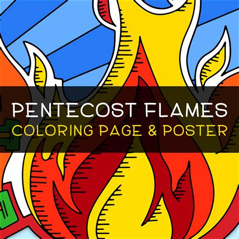 Pentecost Flames Coloring Page And Poster Illustrated Ministry