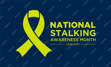 Premium Vector National Stalking Awareness Month Is Observed Every