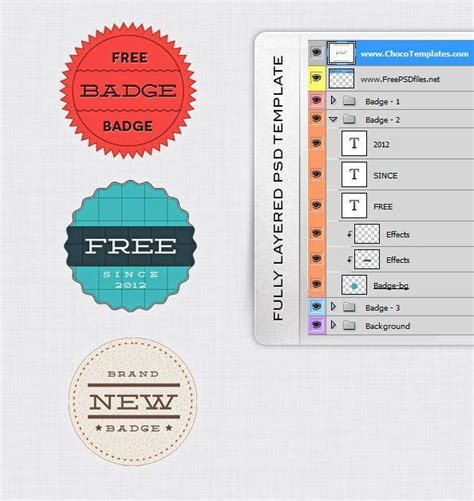 Badge and Label Vector Template with PSD File | PSDDude