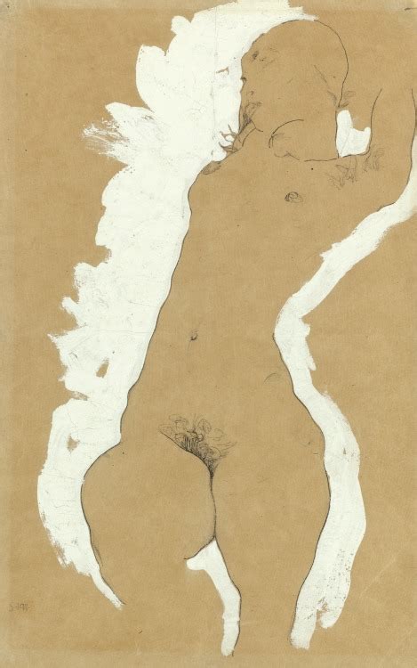 Egon Schiele Female Nude With White B Tumbex