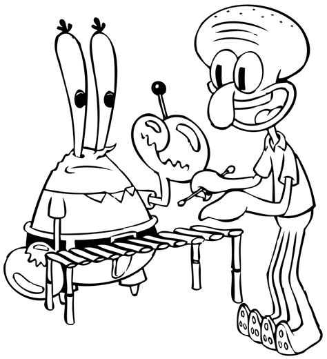 Free Spongebob And Squidward Coloring Pages Download Free Spongebob