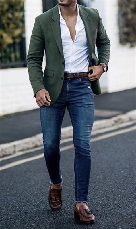 Mens Fashion Blazer And Jeans Ubisenss