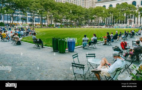 New York City United States May 16 2023 People Relaxing At Popular