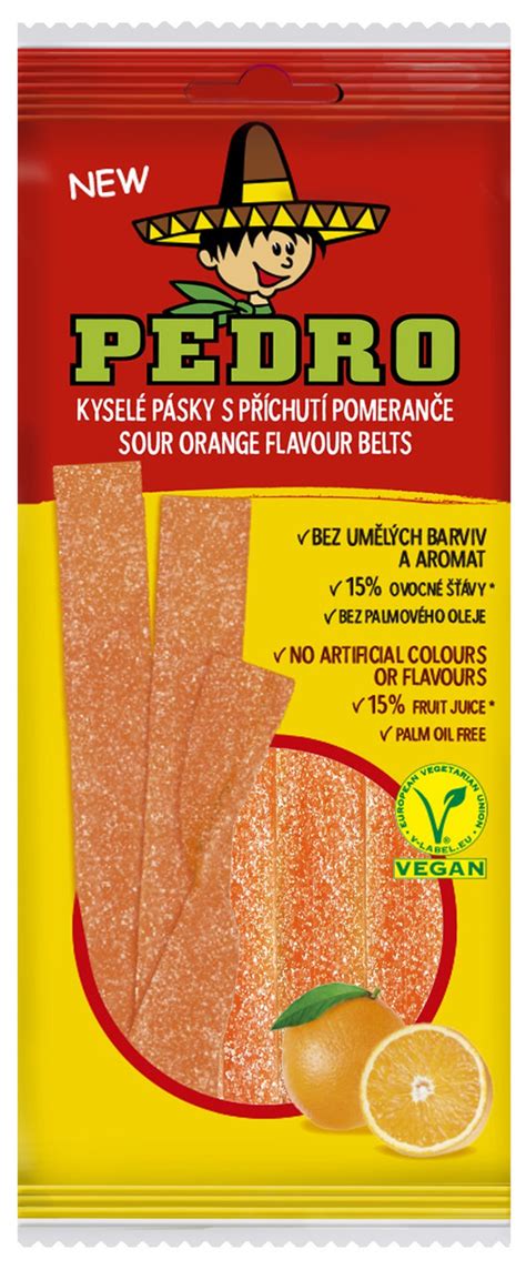 Жевательные Конфеты Ремешки Апельсин PEDRO 80г, (20шт/ящ) — Купить ...