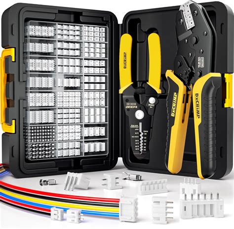 DxCRIMP Zestaw szczypce zagniatające do wtyków JST z 24 Rodzaje JST-PH ...