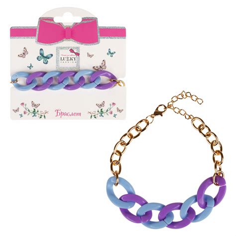 Браслет цепочка Lukky на руку и на ногу бижутерия и украшения голубой ...