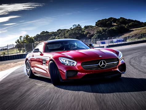 Фото Мерседес бенц 2014 AMG красные едущий машина 1600x1200