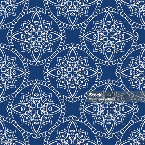 Blue And White Tile Background Stock Illustration Download Image Now