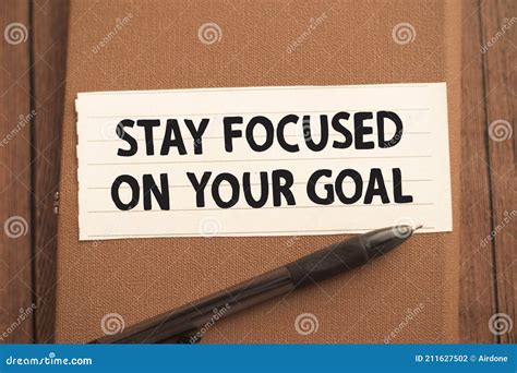 Stay Focus On Your Goal Text Words Typography Written On Paper Life