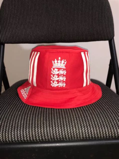 UPCYCLED ADIDAS ENGLAND Cricket Bucket Hat Red & White World Cup ...