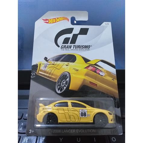 HOT WHEELS 風火輪 GRAN TURISMO 2008 LANCER EVOLUTION 黃色 蝦皮購物
