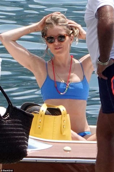 Sienna Miller Flaunts Slender Pins In Blue Bikini On Italian Getaway