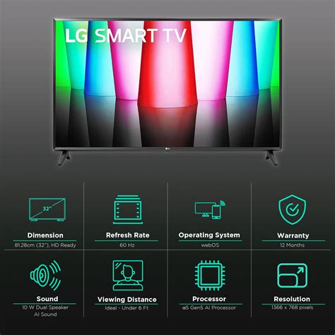 Buy LG LQ57 81.28 cm (32 inch) HD Ready LED Smart WebOS TV with Gen5 AI ...