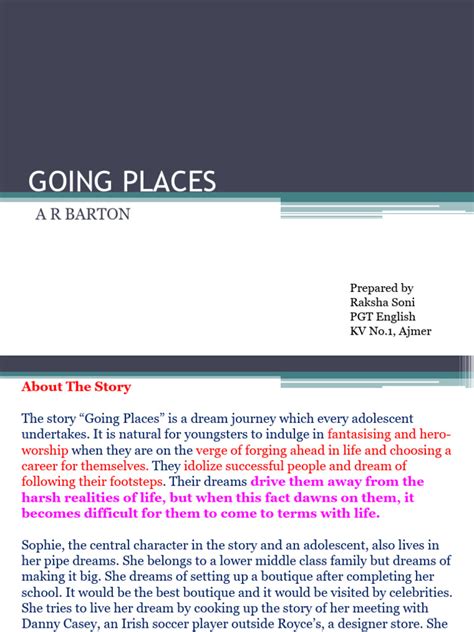 Going Places | PDF | Dream | Adolescence