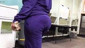Ebony Phat Purple Sweats Ass Cnn Amador