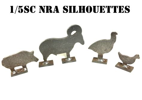 Magnum Target 1/5sc. NRA/IHMSA Metallic Silhouette Targets - 4pc. Smal