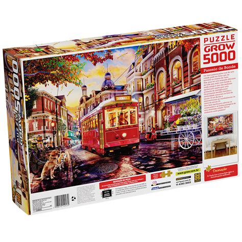 Quebra Cabeca 5000 - Confira Quebra-Cabeça - Puzzle - Passeio de Bonde - 5000 Peças - Grow ...