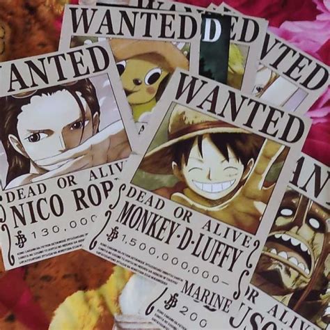 Promo A4 Poster Bounty Wanted One Piece Mugiwara Ukuran Straw Hat