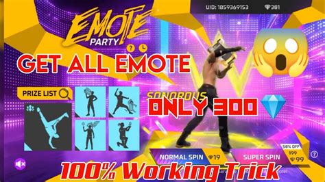 Free Fire New Emote Party Spin Event Get Owned Trick In Tamil