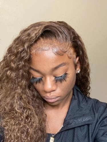 Hurela Affordable Kinky Curly Honey Blonde Highlights Wig Human Hair X Transparent Lace