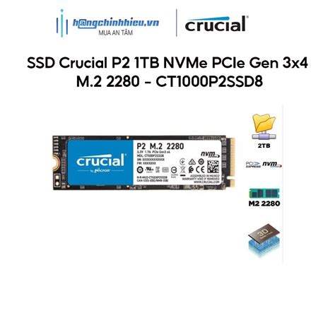 SSD Crucial P2 1TB NVMe PCIe Gen 3x4 M.2 2280 - CT1000P2SSD8 | Shopee ...