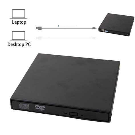 Купить ультра тонкий портативный внешний USB 2.0 и оптический драйвер ...