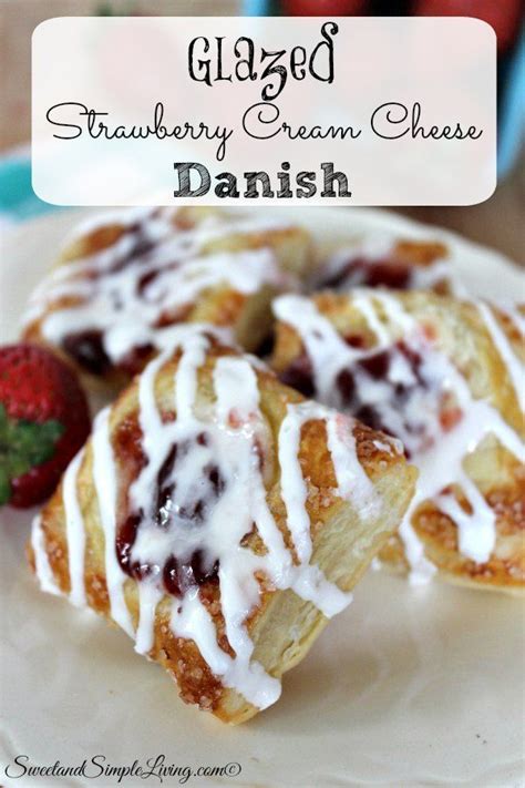 Glazed Strawberry Cream Cheese Danish Recipe