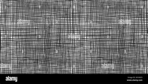 Seamless Abstract Hand Drawn Woven Striped Checker Mesh Doodle Drawing
