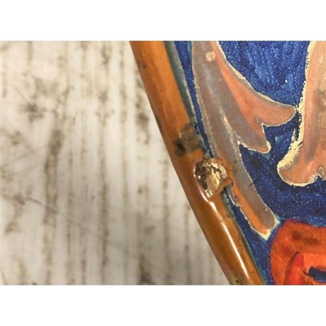 Coppia Piatto Parata Ceramica Lustro Gualdo Tadino Scena Mitologica