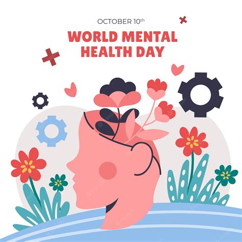 Premium Vector Flat World Mental Health Day Illustration