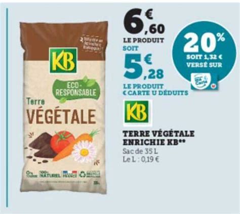 Promo Terre V G Tale Enrichie Kb Chez Super U Icatalogue Fr