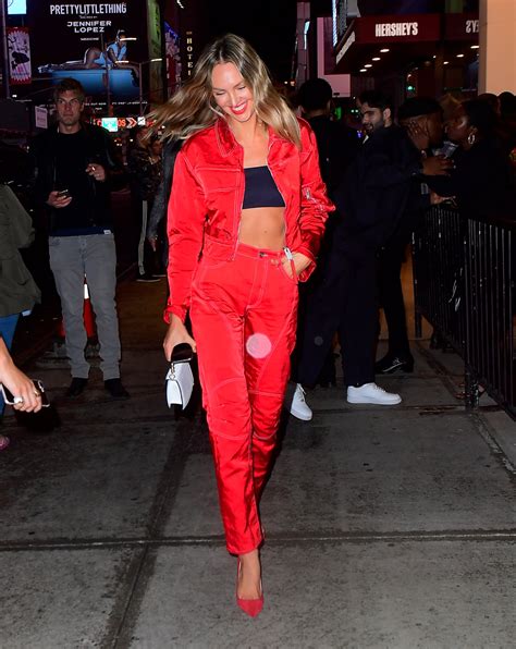 Candice Swanepoel Sexy In Red Hot Celebs Home