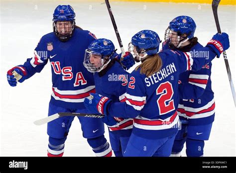 United States Cayla Barnes 3 Is Congratulated After Scoring A Goal